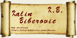 Kalin Biberović vizit kartica